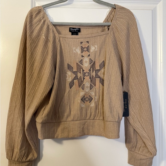 Women's Wrangler Retro Knit Embroidered Blouse - Picture 1 of 4